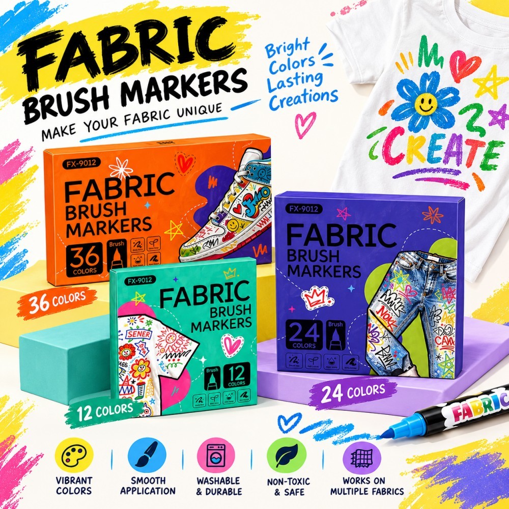 Shoe Brush - Rotuladores para tela de 12, 24