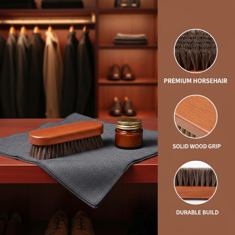 Cepillo para zapatos de madera - Leather Shoe Polish reseña y precio